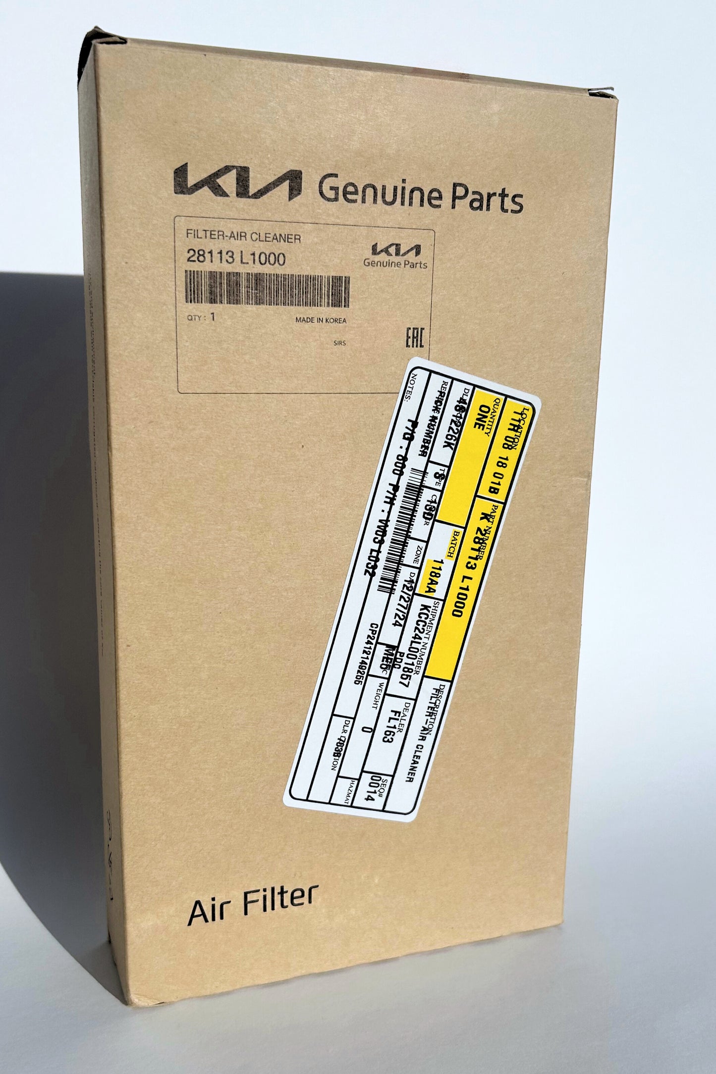 Kia Engine Air Filter - 28113 L1000